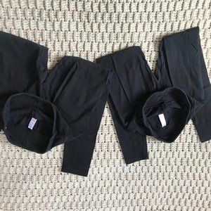 NWOT JUSTICE BLACK LEGGINGS (2) PAIR SIZE 14/16